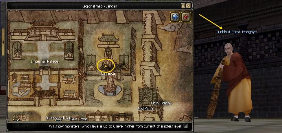 buddhist priest jeonghye for captain quest